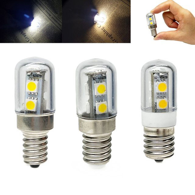YORYZENG Mini LED Mais Glühbirne E14 SMD 5050 für Kühlschrank und Dunstabzugshaube, transparent - Bild 1