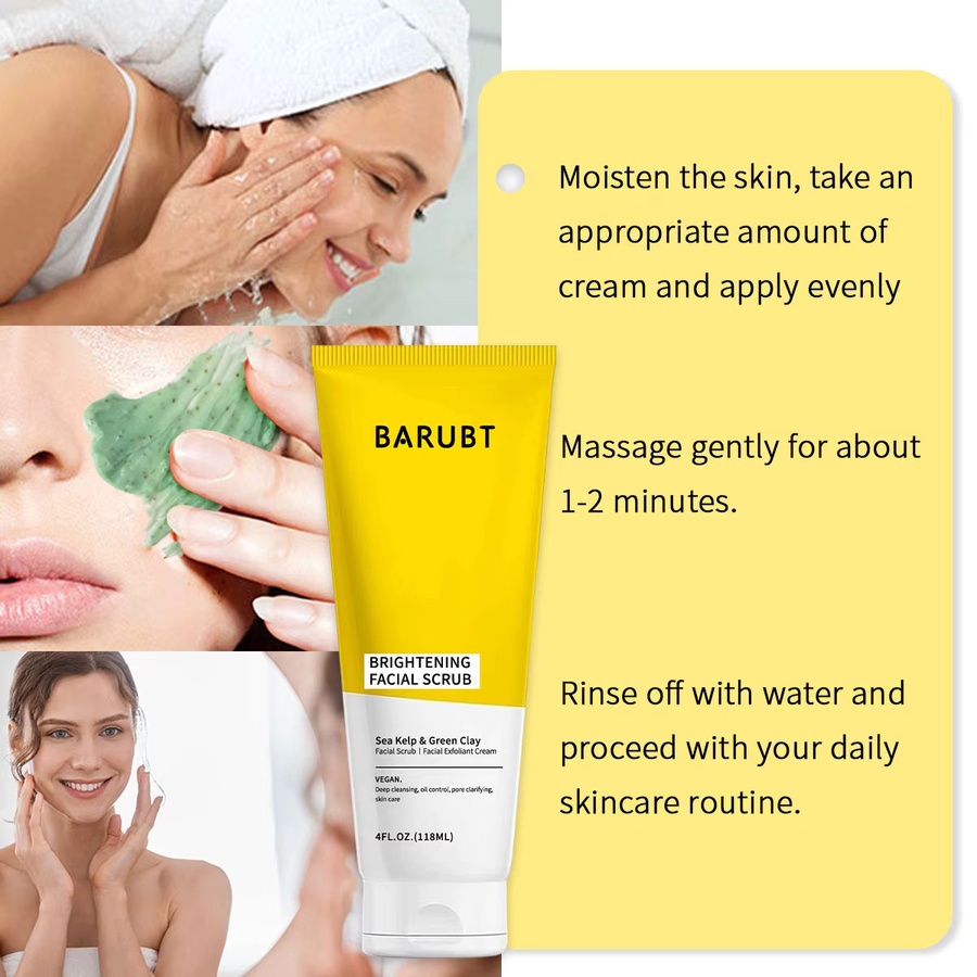 BARUBT Gesichtspeeling Creme, Meeresalgen & Grüner Ton - Bild 5