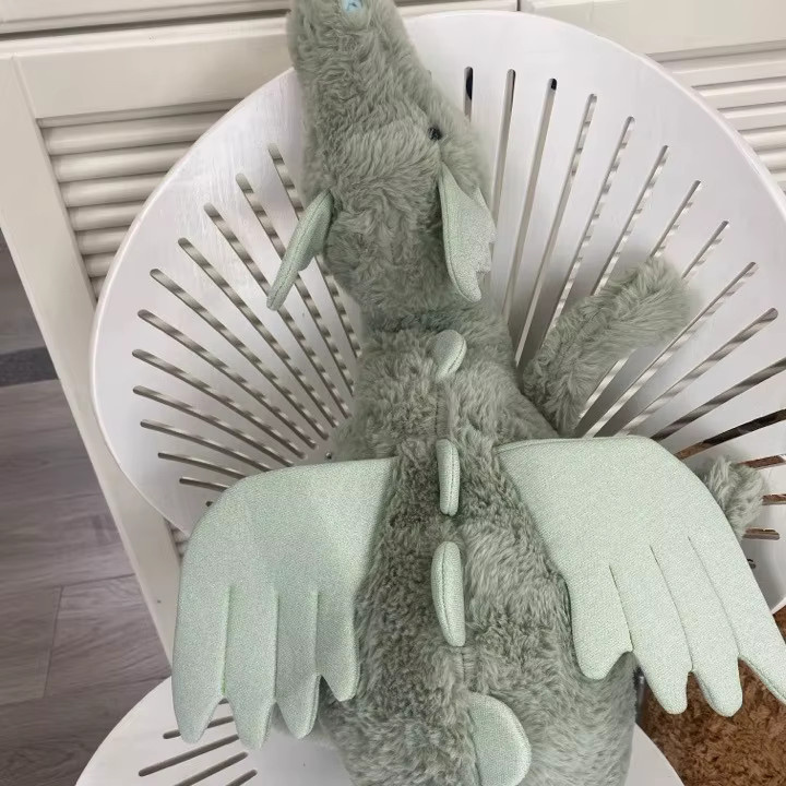 XUYUAN Dexter Grüner Drache Dekofigur in Grün als weiches Kawaii-Ornament für die Tischdekoration - Bild 3