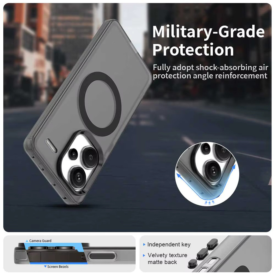Magnetische kabellose Schutzhülle für Xiaomi Redmi Note 13 12 Pro 14C 13C A3 A5 in Candy Farben - Bild 2