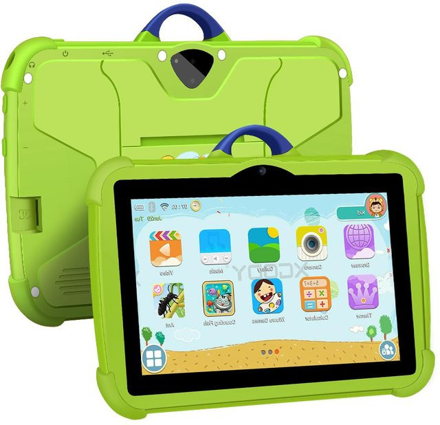 BDF Kinder-Tablet 7 Zoll mit Android 13, 4 GB RAM, 64 GB Speicher, Quad Core, WiFi, Bluetooth, Grün - Bild 1