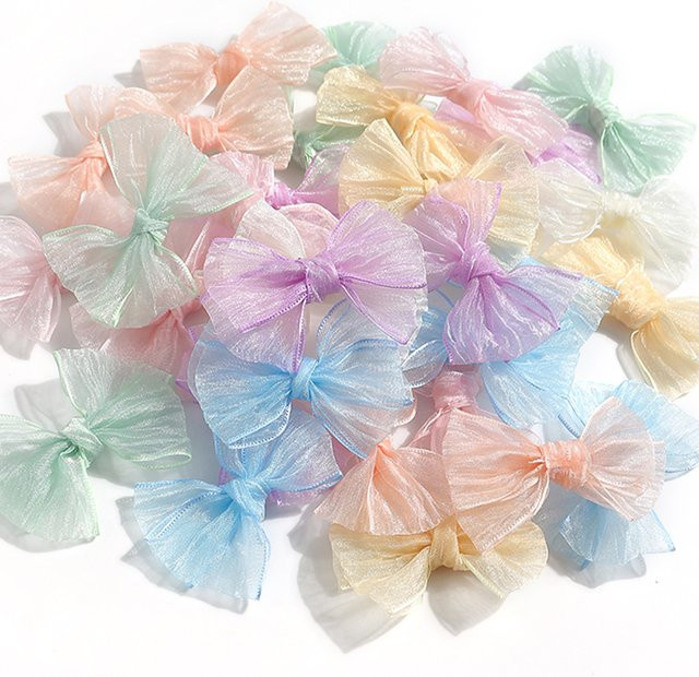 Chiffon-Band Set für DIY-Dekorationen und Hochzeiten in Schwarz und Multicolour - Bild 1