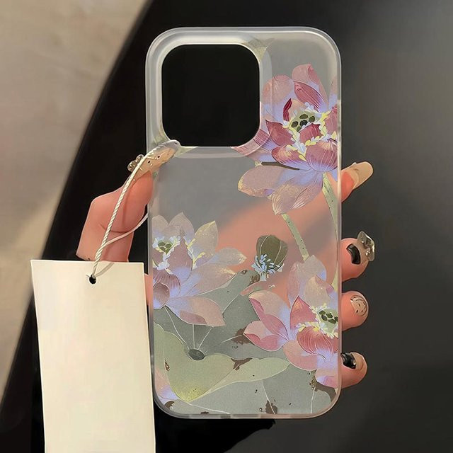 Kardeem Blumen Handyhülle für iPhone 16 15 14 13 12 11 Pro Max Plus Mini transparent durchscheinend und schlank - Bild 1