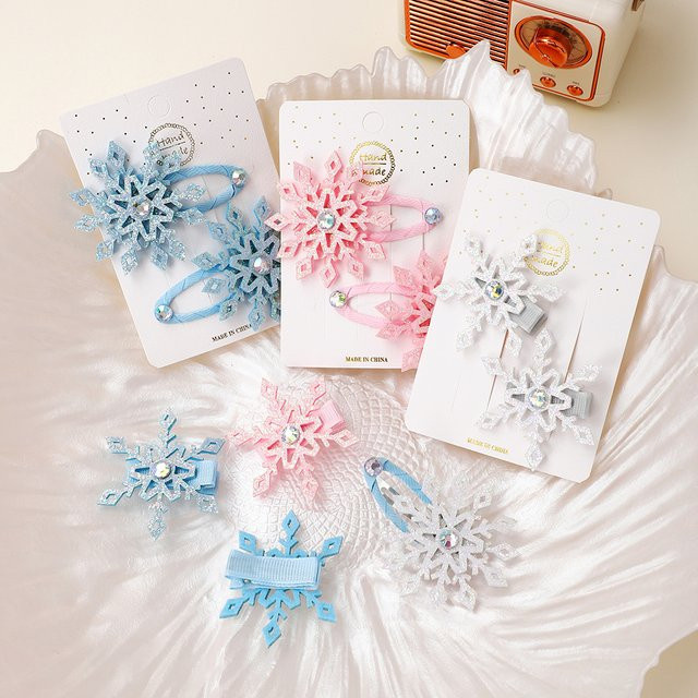 Haarspange Schneeflocke, 2 Stück, Kinder - Bild 1