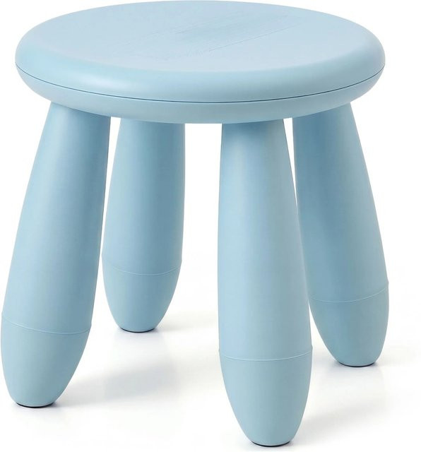 Relaxdays Kindersitzhocker aus Kunststoff in Blau, formstabil und kippsicher, Höhe: 26 cm, Durchmesser: 28 cm - Bild 1