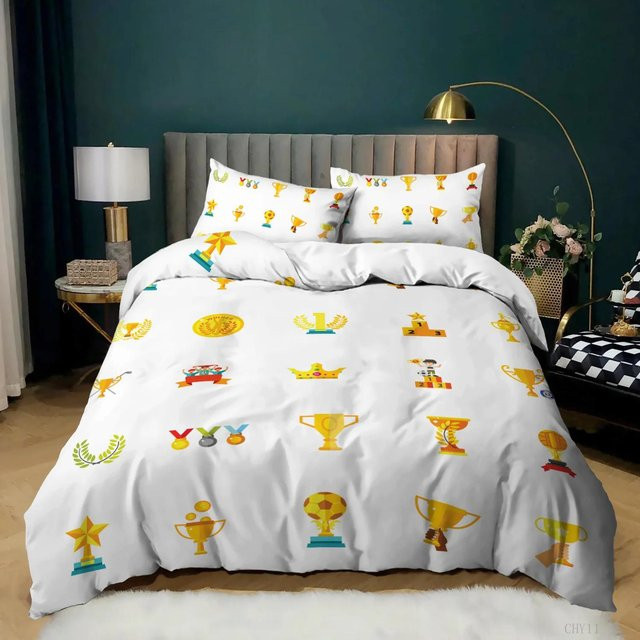 Tennis Sport Bettwäsche Set aus Mikrofaser für Jungen, 3-teiliges Bettbezug Set, B/H: 135 x 200 cm - Bild 1