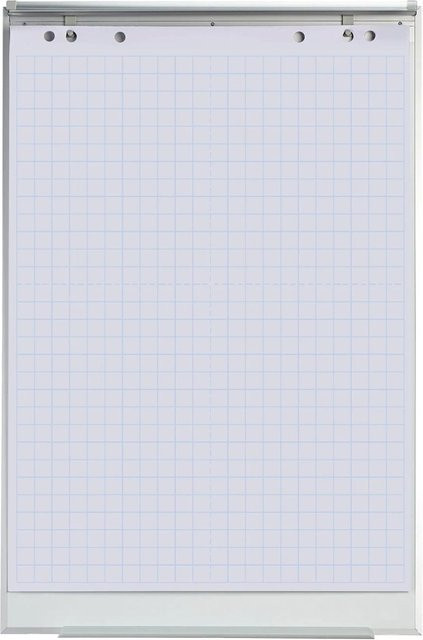 Relaxdays Flipchart Block Papier Weiß Kariert mit 50 Blatt, Breite: 81 cm, Höhe: 57,5 cm - Bild 1