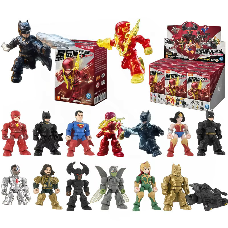 BLOKEES DC Justice League Superhelden Blind Box Trinity Anime Actionfiguren, Mini-Montagemodell - Bild 5