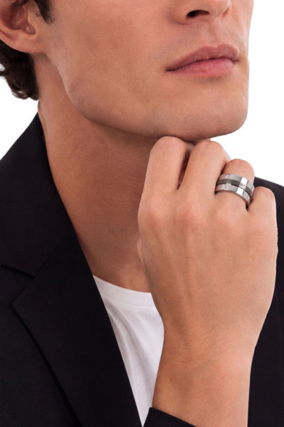 Joop! Ring Edelstahl, Silber, Herren, Ringgröße 62 - Bild 2
