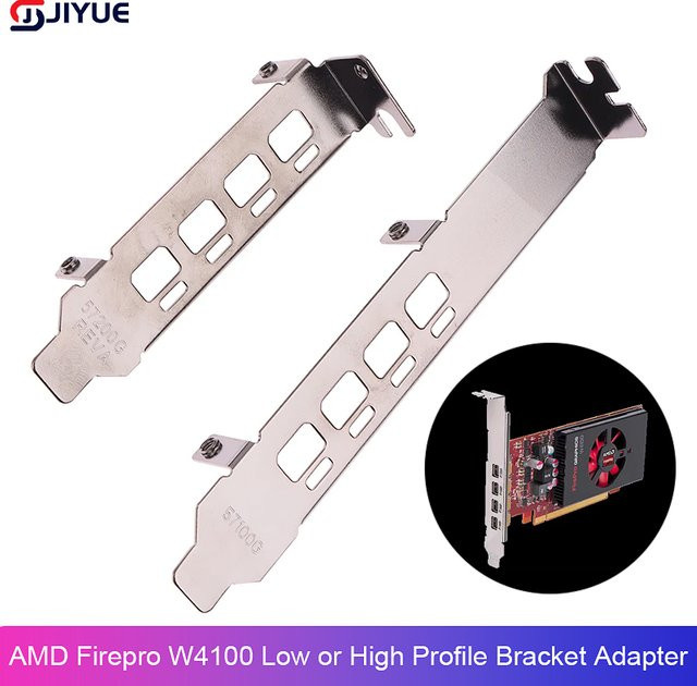 JIYUE Low/High Profile Bracket Adapter mit 4dp Baffle Port für Firepro W4100 in Silber - Bild 1