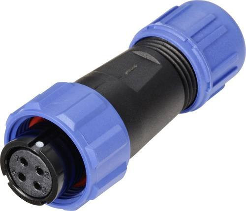 Weipu SP1310 Rundstecker Buchse SP13 Serie, 4 Pol, gerade, Blau - Bild 1