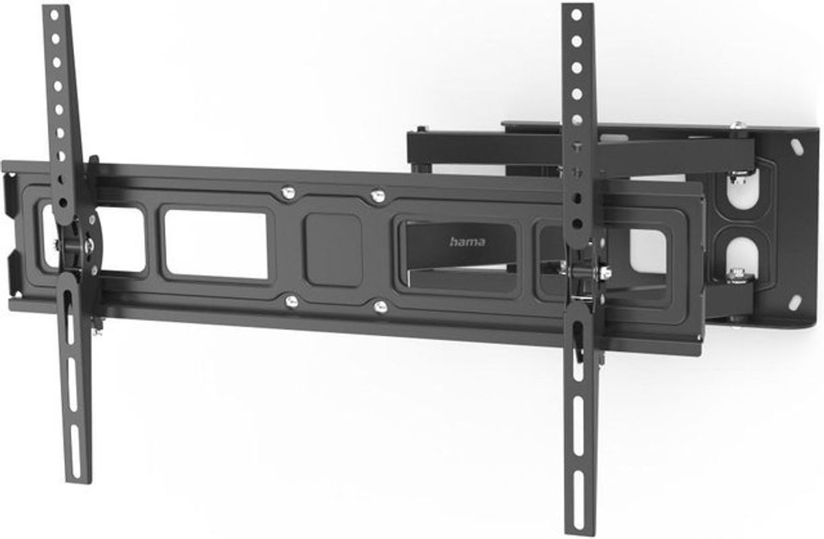 Hama TV-Wandhalterung schwarz, schwenkbar, neigbar und ausziehbar, für Fernseher bis 213 cm (84 Zoll), VESA 600 x 400 mm - Bild 3