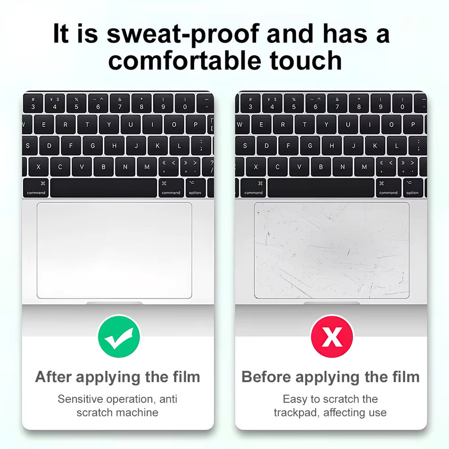 Apple Anti-Scratch Laptop Touchpad Schutzfolie für MacBook Air und MacBook Pro, transparent - Bild 4