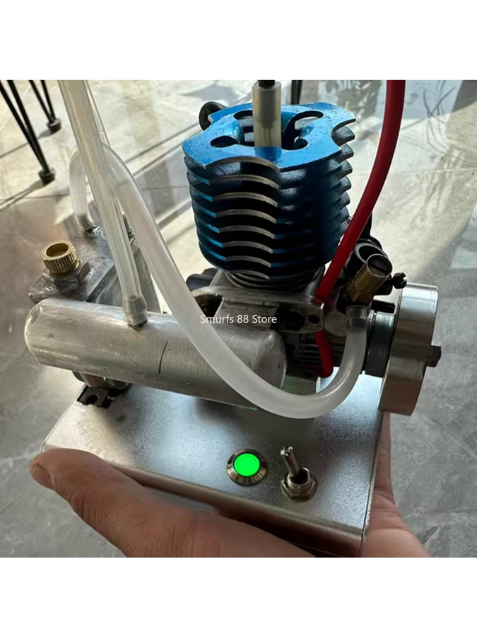 goni Miniatur Metall Motor Modell, DIY Modifikationen, mit Metall Basis, CDI Zündsystem, Hand Pull Start, Modell Spielzeug - Bild 5