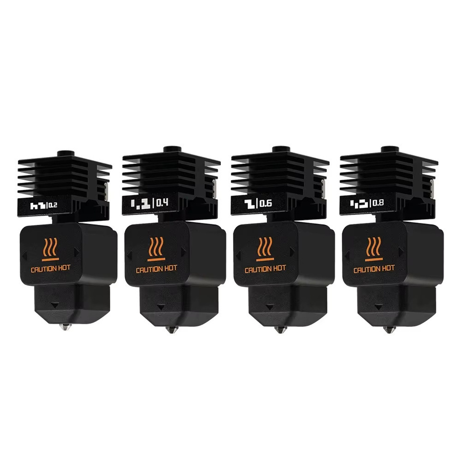 P2S Hotend-Kit für Bambu Lab X2D, H2D, H2S, H2C, A1 und A1 mini mit austauschbaren Düsen aus gehärtetem Stahl in 0,2 mm, 0,4 mm, 0,6 mm und 0,8 mm, Farbe: Schwarz - Bild 5