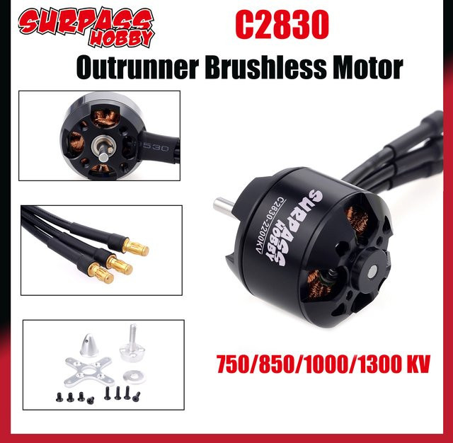 Surpass Hobby C2830 Bürstenloser Motor, Metall, Schwarz, Spielzeug Teil - Bild 1