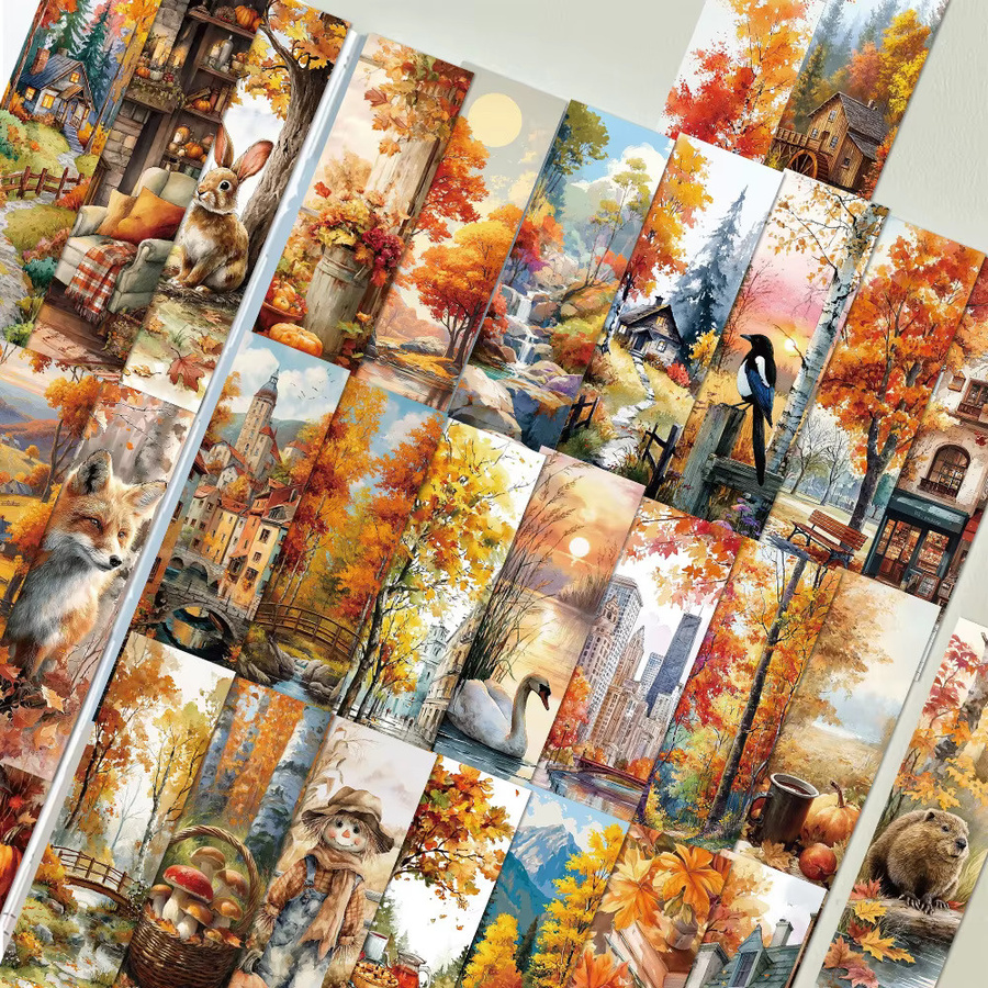 Bview Art 30 Stück Herbst-Lesezeichen in Multicolour für Schulbedarf, Tagebuch und Planer - Bild 3