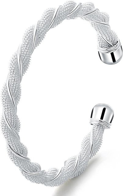 POMOiii Armreif 925 Silber, Twisted Network, Damen - Bild 1