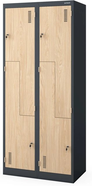 JAN NOWAK Kleiderschrank Typ L JULIA in Anthrazit und Sonoma-Eiche, Höhe: 185 cm, Breite: 80 cm, Tiefe: 40 cm - Bild 1