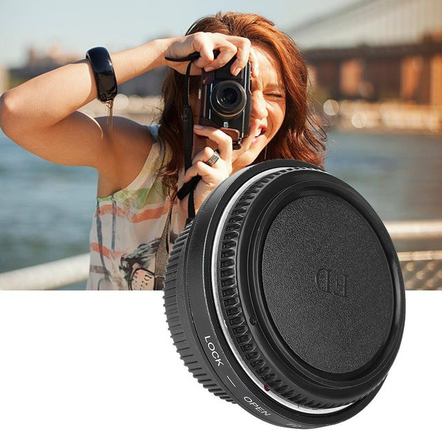 FD-AI Adapterring für Canon FD Objektive auf Nikon AI Mount Kamera mit Unendlichfokus in Schwarz - Bild 1