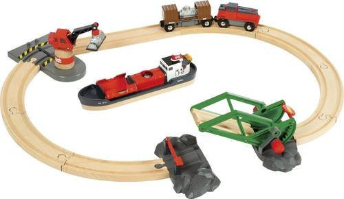 BRIO Hafen Container Set Holz