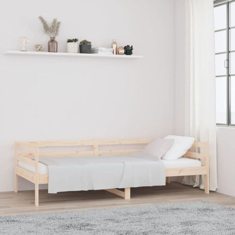 vidaxl Tagesbett aus Massivholz Kiefer in Braun im Landhaus- und Skandinavischen Stil, B/T/H: 200 x 80 x 56,5 cm - Bild 1