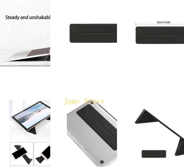 LX0B Ergonomischer vertikaler Laptop-Ständer in Schwarz - Bild 1