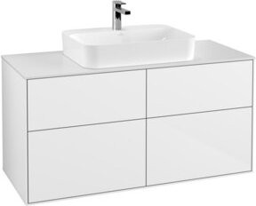 Villeroy & Boch Finion Waschtischunterschrank in Weiß, Wandmontage, mit Schubladen - Bild 1
