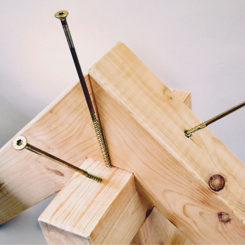 Schmid Rapid Komprex Holzbauschrauben aus Stahl in Gold, 25 Stück, Durchmesser: 8 mm, Länge: 280 mm - Bild 2