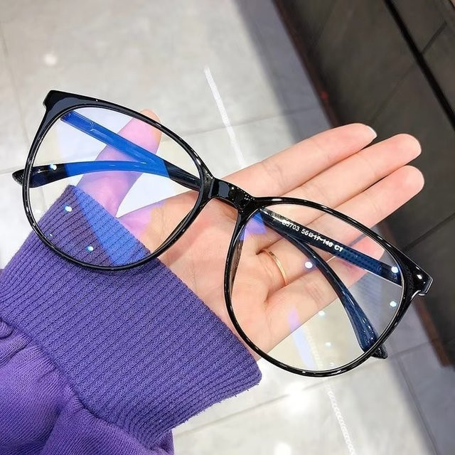 MDOD Korrektionsbrille, Oval, Kunststoff, Schwarz, Vollrand - Bild 1