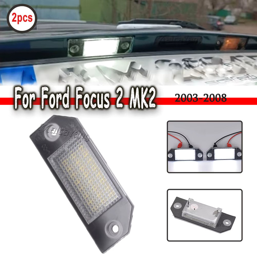 Malcayang 2er Set LED Nummernschildbeleuchtung für Ford Focus 2 MK2 C-MAX 2003-2008 Canbus - Bild 5