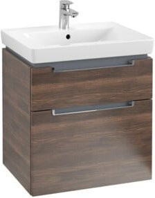 Villeroy & Boch Waschtischunterschrank Subway 2.0 in Arizona Oak mit Chromgriffen, B: 58,7 cm, H: 59 cm, T: 45,4 cm - Bild 1
