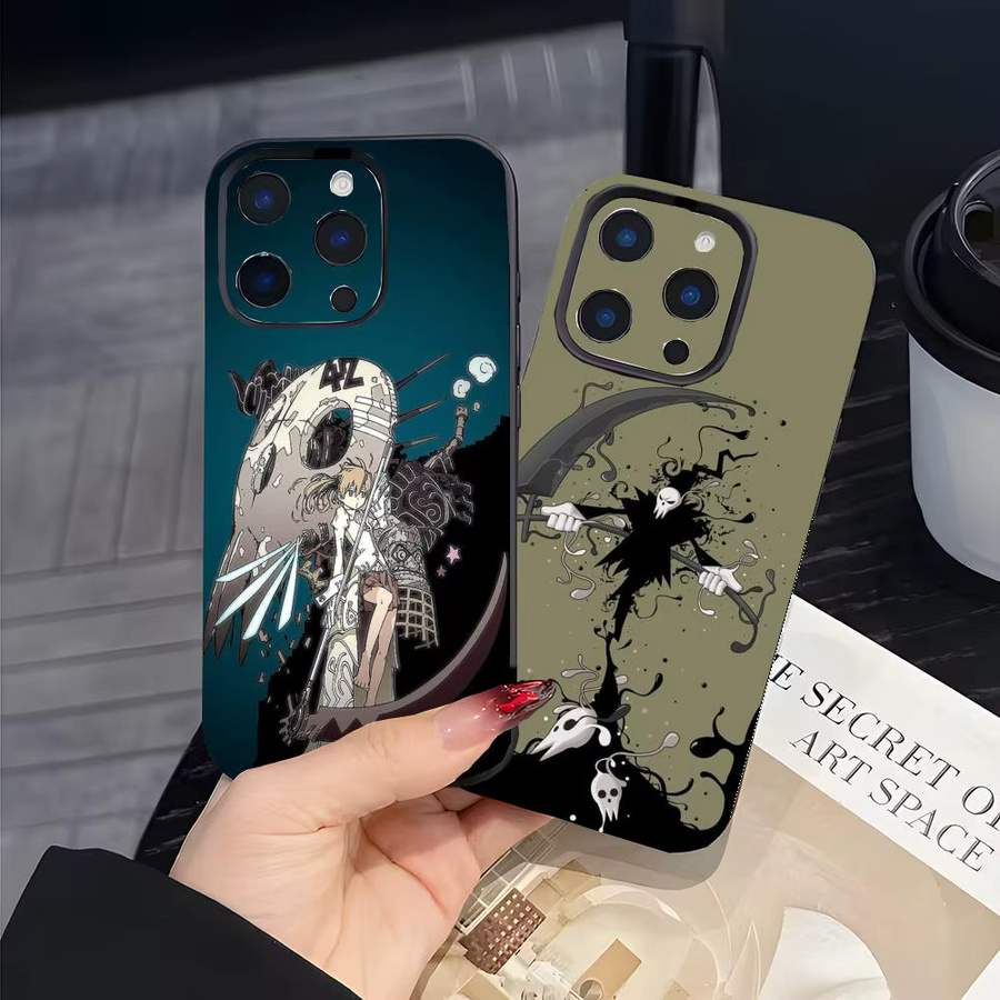 Anime Passionate Soul Eater Handyhülle in Schwarz Matt, stoßfest und dünn für iPhone 17, 16, 15 und 14 Pro Max - Bild 4