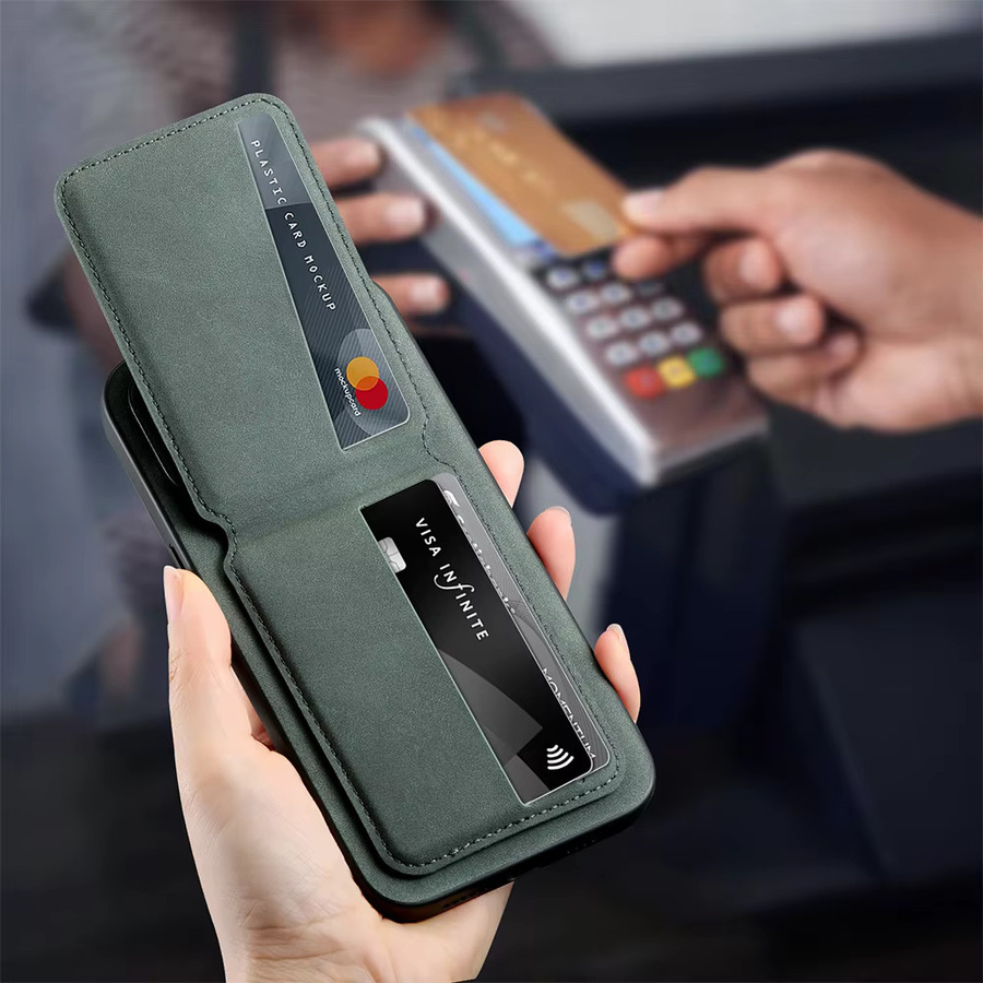 Leder-Handyhülle mit Kartenhalter für Motorola Moto Edge 60 60S 70 X70 G56 66 G86 G100 Power Stylus Pro Ultra Fusion in Blau - Bild 3