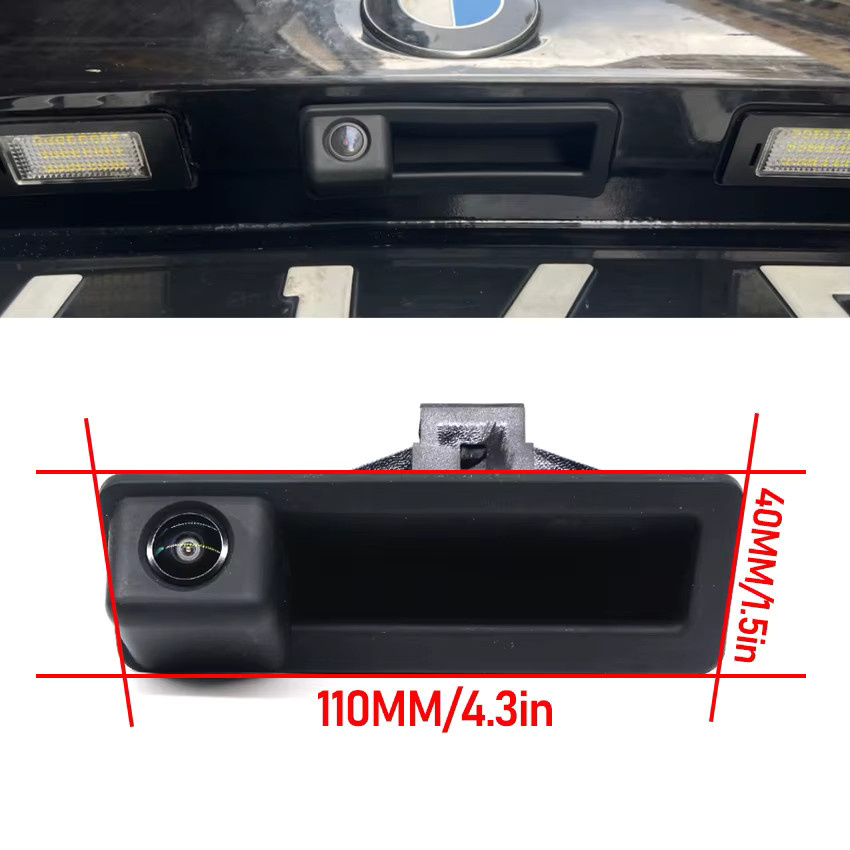 CARBAOHUI HD Rückfahrkamera in Schwarz für BMW 1er 3er E81 E87 E88 E82 E46 E90 E36 E93 E92 E91 (2006 bis 2012) - Bild 2