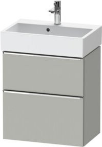Duravit Waschtischunterschrank D-Neo Compact in Grau/Silber mit 1 Tür, B/H/T: 58,4 x 62,5 x 37,2 cm - Bild 1