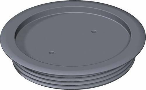 OBO Bettermann BABN80 9011 Blinddeckel in Grau - Bild 1