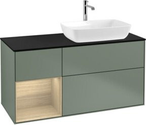 V&B Waschtischunterschrank Finion Wandbeleuchtung in Eiche lackiert B/T/H: 120 x 50,1 x 50,1 cm - Bild 1