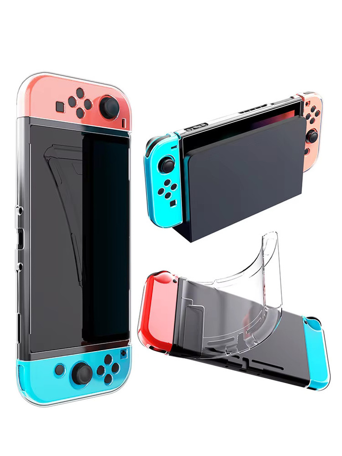 Transparente TPU-Schutzhülle für deine Nintendo Switch mit Daumenstick-Griffen und Kappen als Zubehör-Set - Bild 6