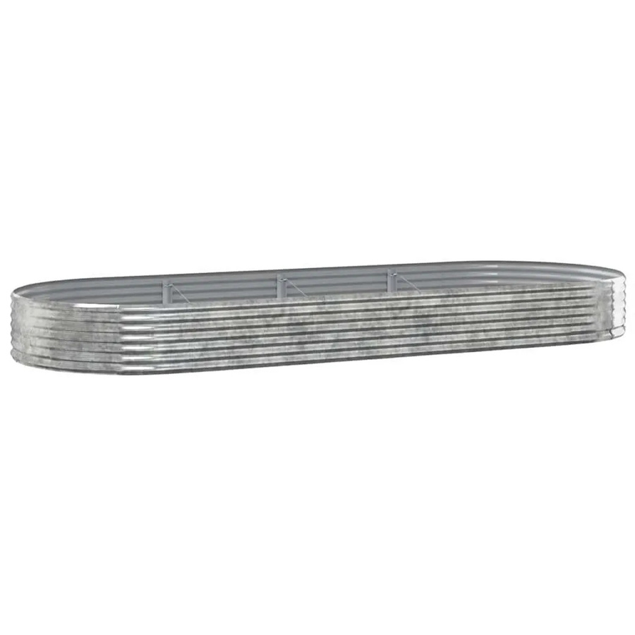 Furnicato Hochbeet aus verzinktem Stahl in Silber, B: 373 cm, T: 140 cm, H: 36 cm - Bild 2