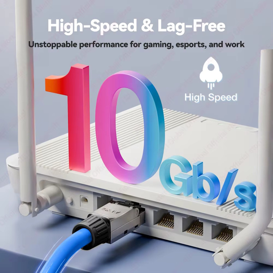 JEYI RJ45 Ethernet-Kabelstecker werkzeuglos für CAT8 CAT7 CAT6A LAN-Kabel mit 40Gbps/10Gbps und STP-Abschirmung für 22-24AWG - Bild 2