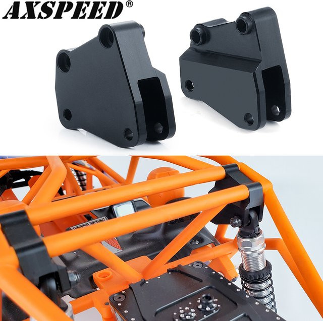 Axspeed vordere Stoßdämpfer Montage oberer Gestänge Ständer, 2-teiliges Set, Metall, Schwarz - Bild 1