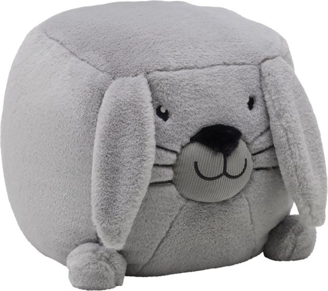 Premium Living Kinderhocker Sally Hase aus Kunstpelz in Grau/Schwarz, B/T/H: 40 x 40 x 40 cm - Bild 1