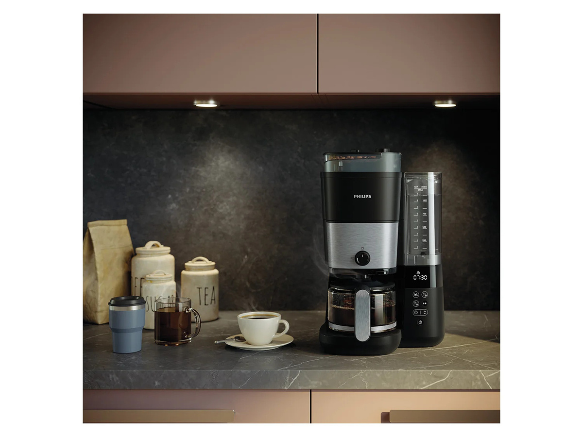 Philips Grind Brew Kaffeemaschine HD7888/01 in Schwarz mit Glaskanne und Timer - Bild 3
