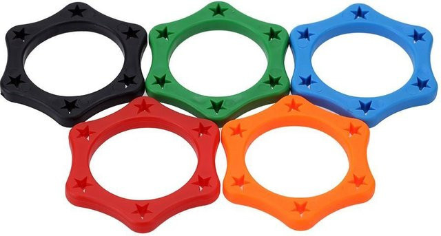 Andoer 5 Stück Gummi-Anti-Roll-Schutzringe für Wireless-Handmikrofone in Multicolour - Bild 1