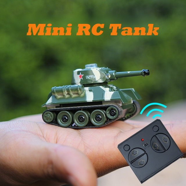 CONUSEA Mini RC Panzer, ferngesteuerter Kettenpanzer, Grün - Bild 1
