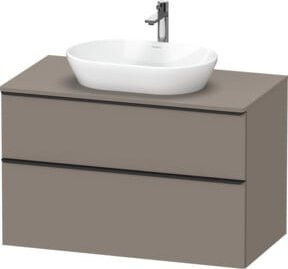 Duravit Waschtischunterschrank D-Neo Wandhängend in Weiß und Grau Matt mit Schubladen und Türen, B/T: 100 x 55 cm - Bild 1
