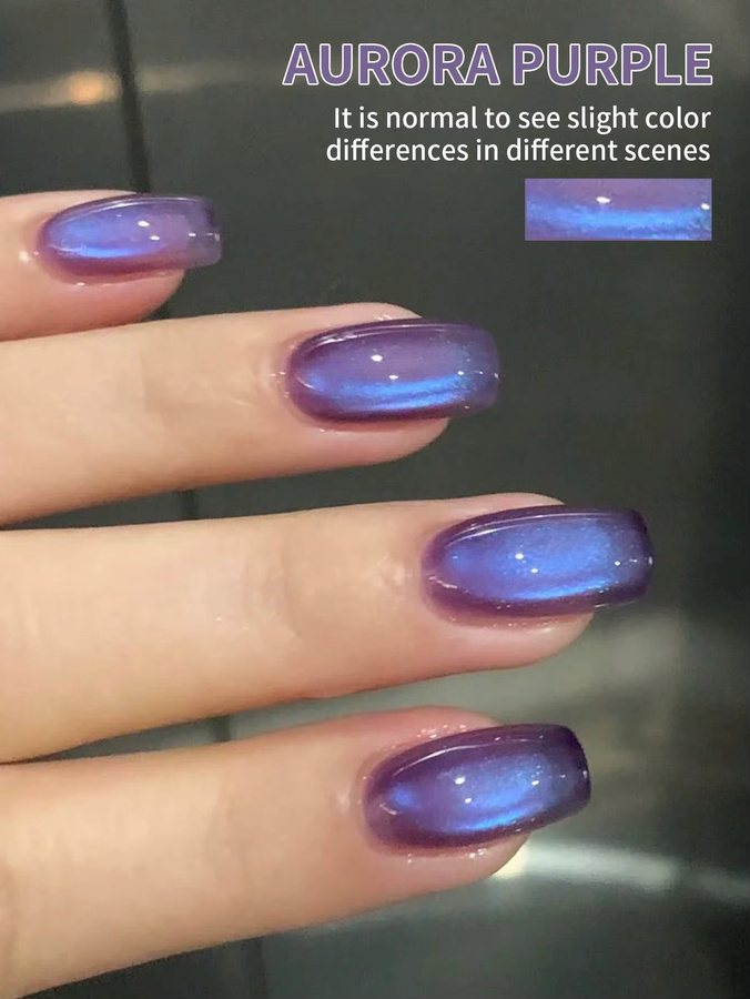 XEIJAYI Gel-Nagellack, Lila, Schimmernd, Katzenauge - Bild 2