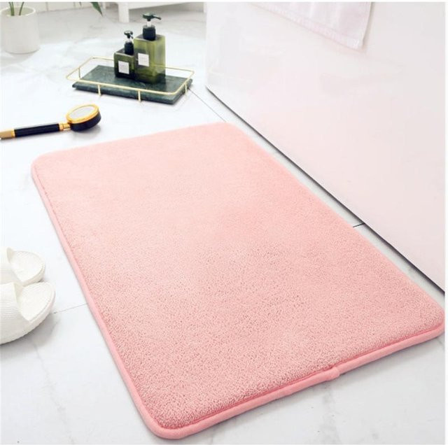 HYC5 Badezimmer- und Toiletten-Fußmatte, rosa, B/T: 60 x 40 cm, schnelltrocknend und rutschfest - Bild 1