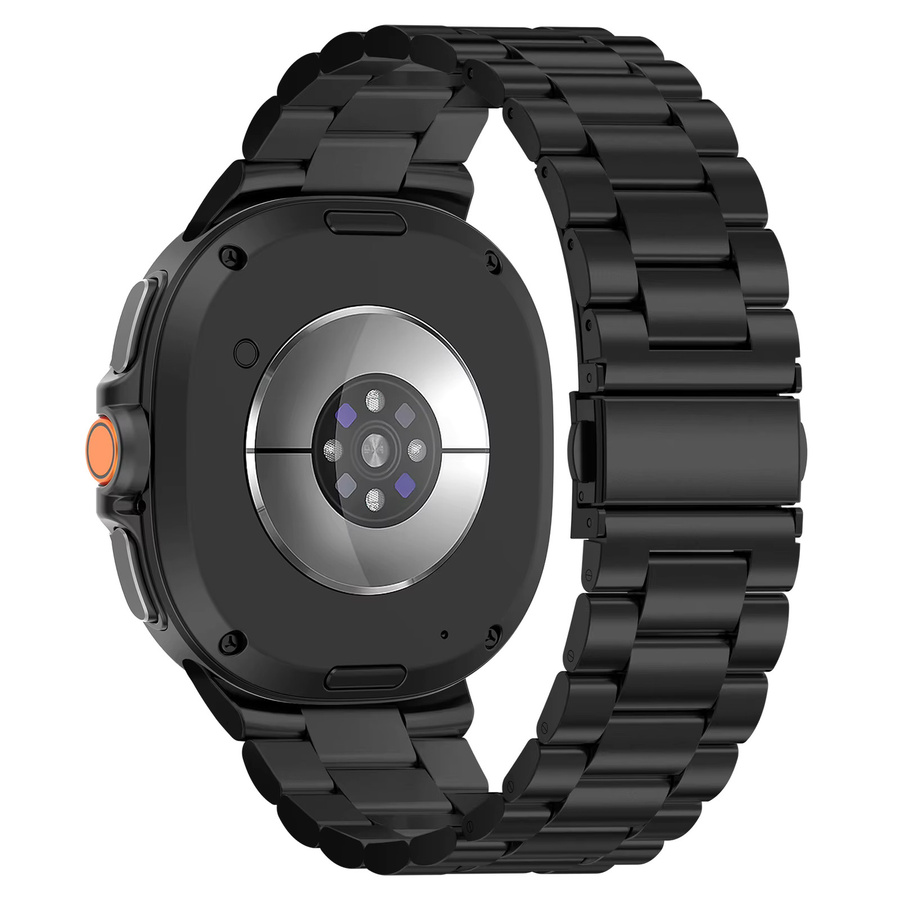 Armband und Hülle für Samsung Galaxy Watch 8, Edelstahl, Schwarz - Bild 2